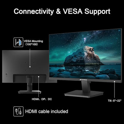 SANSUI 27 Inch Computer Monitor 120Hz, FHD 1080P Monitor, HDMI DP Ports FreeSync - Image 6