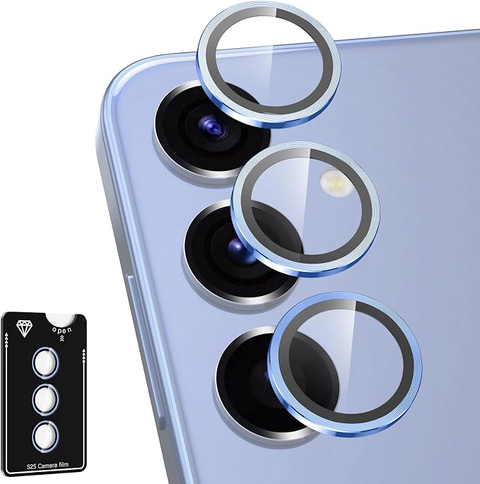 for Samsung Galaxy S25 Camera Lens Protector, Individual Metal Ring Tempered by Btscase