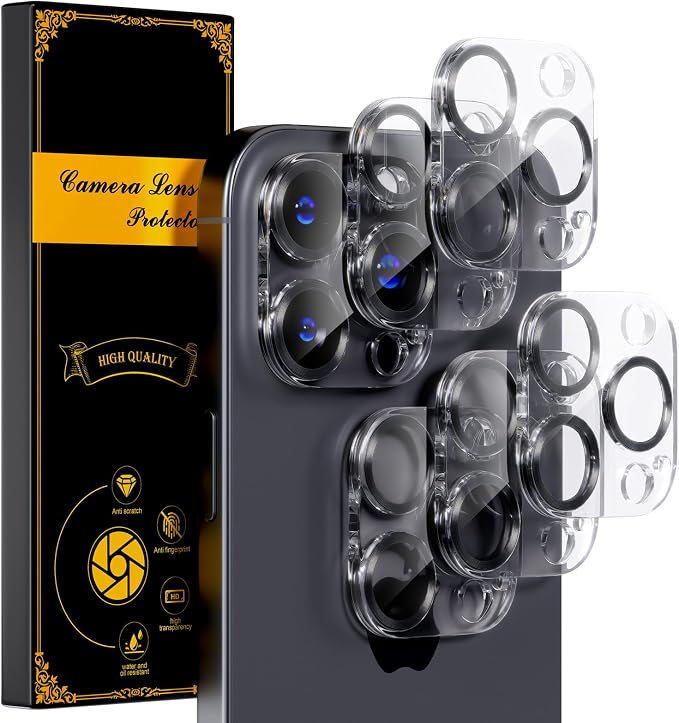 beuxece for 6 Pack iPhone 15 / iPhone 15 Plus Camera Lens Protector 9H Tempered by Beuxece