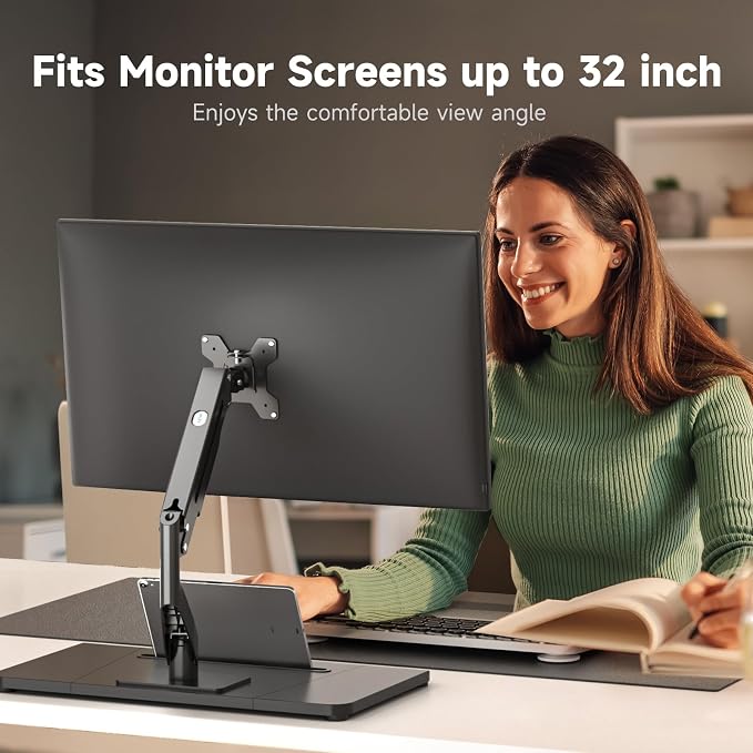 suptek Single Monitor Mount Gas Spring Arm Mount - Image 4