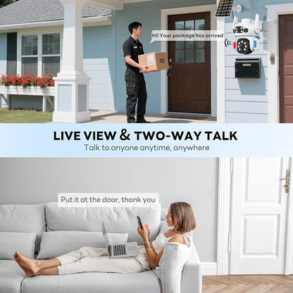 Solar Camera Outdoor Wireless, Dual Lens Security Camera - Image 7