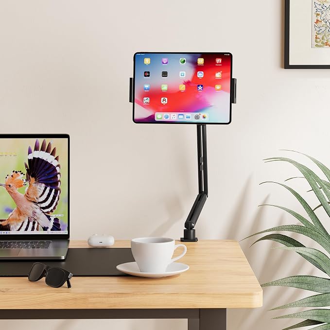 Tablet Stand Holder, Adjustable Foldable iPad Desk Mount Arm - Image 5