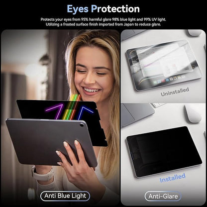 Privacy Screen Protector for iPad Air 5th&Air 4th/ iPad Pro 11, Anti Glare Blue - Image 3