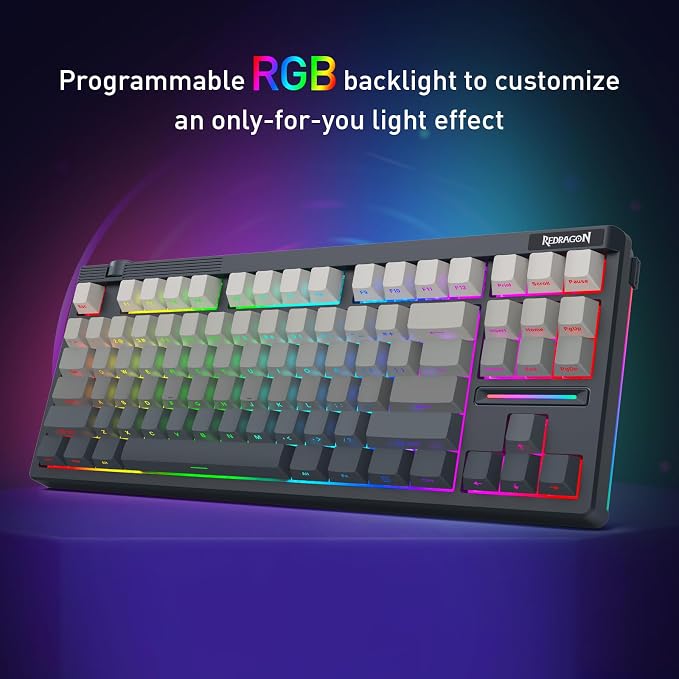 Redragon K729 PRO 80% Wireless Gasket RGB Gaming Keyboard, 3-Mode TKL - Image 4
