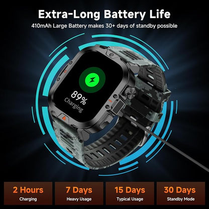Smart Watch for Men Military Answer/Make Call 2.01″ Display 170+ Sports Modes - Image 4