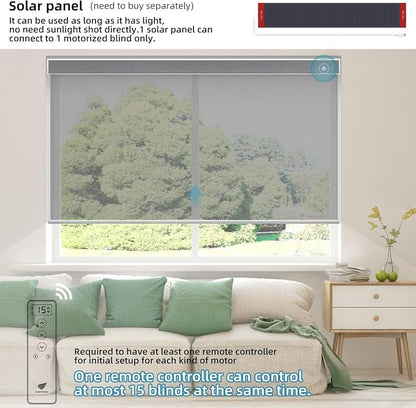SmartWings Motorized Light Filtering Roller Shades 60% Blackout Work - Image 2
