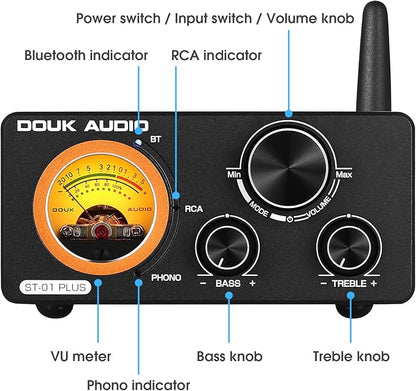 Douk Audio 2 Channel TPA3255 Bluetooth Amplifier 300W x2, Turntable Phono Amp - Image 7