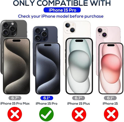 Screen Protector for iPhone 15 Pro, HD Clear, 9H Hardness, No Bubbles, Case - Image 2