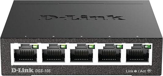 D-Link DGS-105, 5 Port Gigabit Ethernet Switch Unmanaged, Network Splitter by D-Link