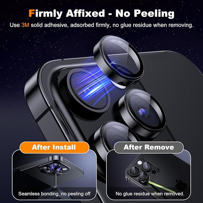 Hoerrye for iPhone 15 Pro Max/iPhone 15 Pro Camera Lens Protector 9H Tempered - Image 5