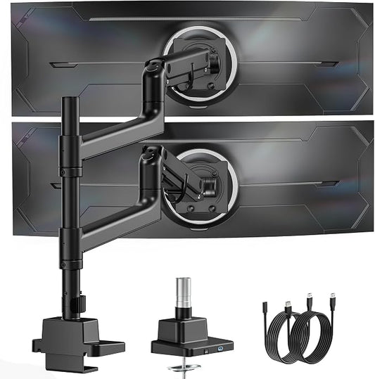 monTEK 17-57 Inch Dual Ultrawide Monitor Arm by monTEK