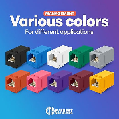 Everest 6-Pack Cat6 RJ45 Keystone Couplers - Image 6