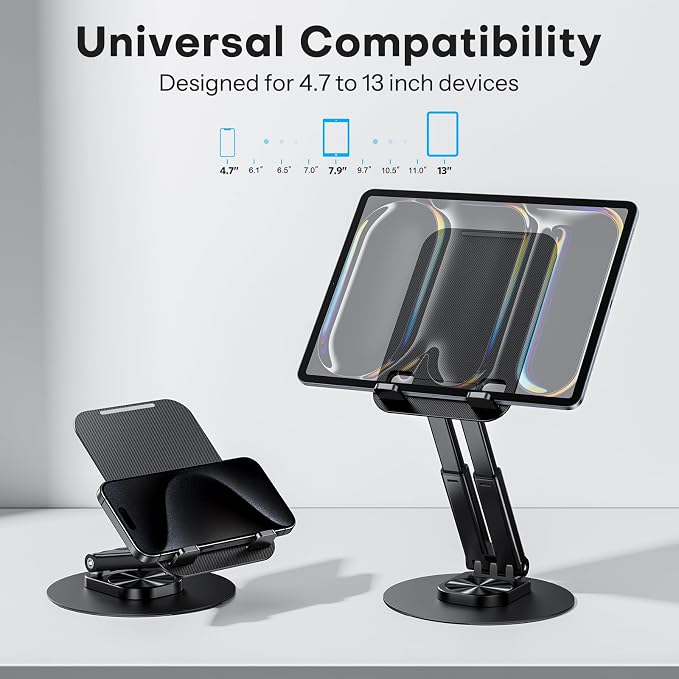 OMOTON Tablet Stand for iPad, Adjustable Tablet Holder for Desk, Portable - Image 8