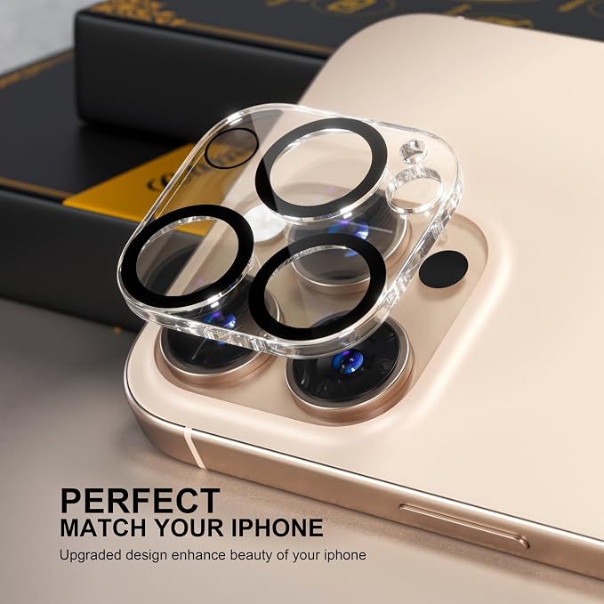beuxece for 6 Pack iPhone 16 Pro/iPhone 16 Pro Max Camera Lens Protector 9H - Image 5