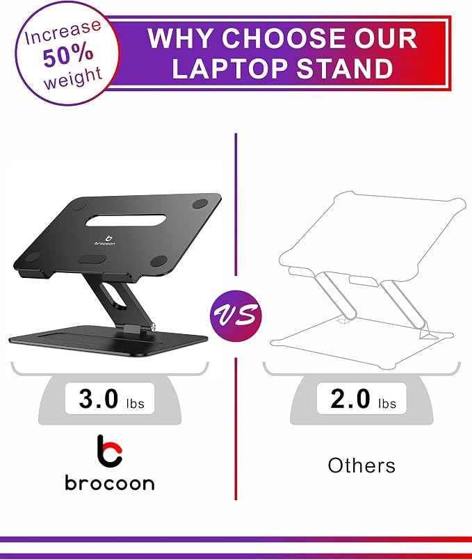 Laptop Stand | Adjustable Ergonomic Riser - Image 2