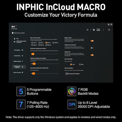 INPHIC IN10P Superlight Wireless Gaming Mouse, 8K Polling Rate, 000 DPI - Image 6