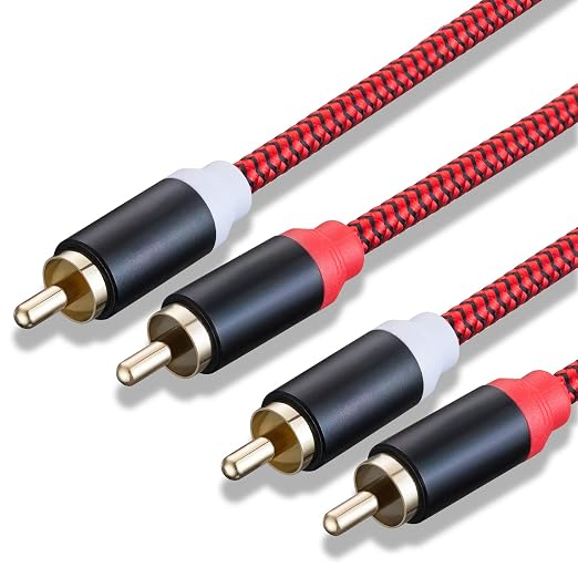 RCA Cable 50Ft, 2Rca Male to 2-Rca Male Audio Stereo Subwoofer Cable - Image 2