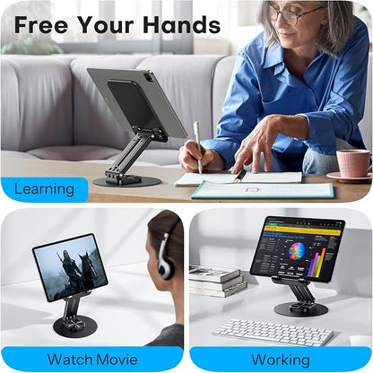 OMOTON Tablet Stand for iPad, Adjustable Tablet Holder for Desk, Portable - Image 9