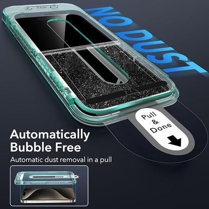 ESR 3 Pack for iPhone 15 Pro Screen Protector, Full Coverage Tempered Glass Film - Image 3