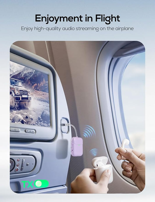 Nulaxy Air in-Flight Bluetooth Wireless Audio Transmitter Receiver - Image 2