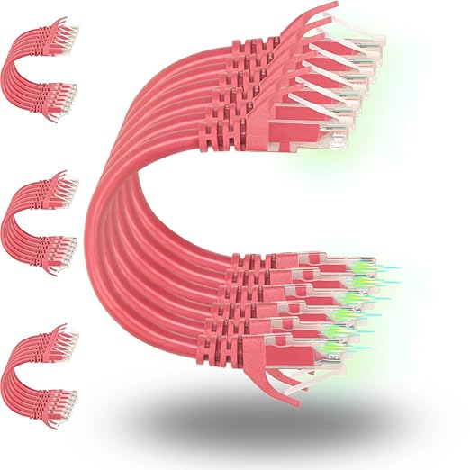 Rapink Patch Cables Cat6 3ft, Ethernet Patch Cable 10G Support, Cat 6 Patch by Rapink