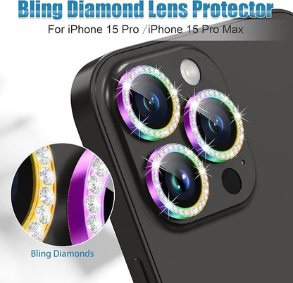 AGVEE 3+3 6 Pack for iPhone 15 Pro 6.1" / 15 Pro Max 6.7" Camera Lens Protector - Image 4