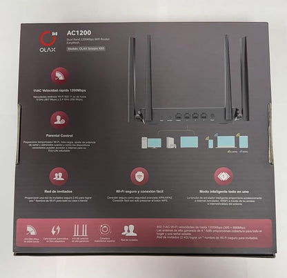 OLAX Scorpio X60 AC1200 Dual Band WiFi Router, 1200Mbps Wireless Mesh Router - Image 2