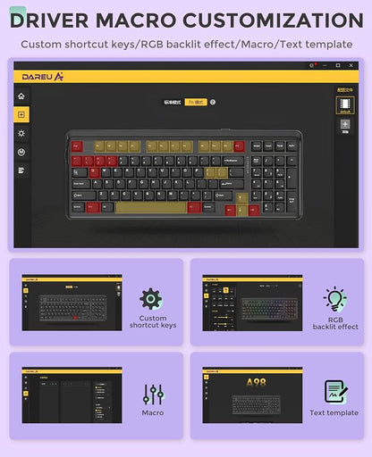 DAREU EK98pro Wireless Mechanical Keyboard, Gasket Hot Swappable Custom - Image 8