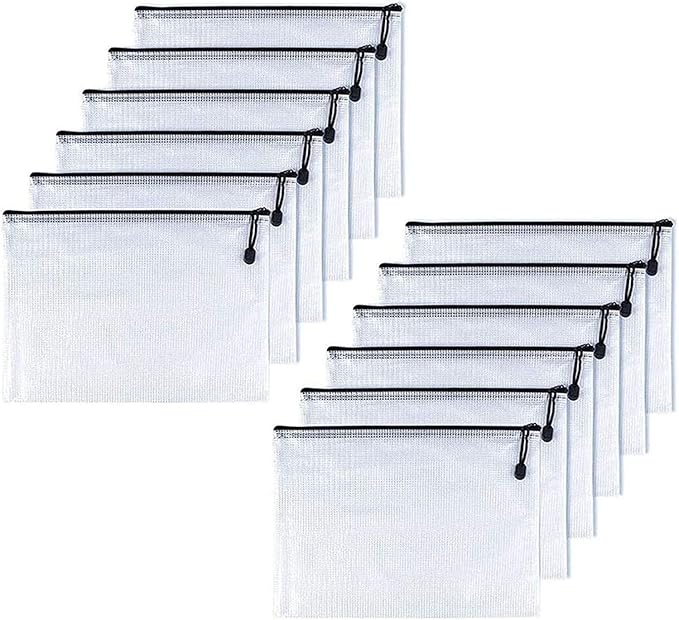 Oaimyy-B5 Plastic Mesh Zipper Pouch Document Folders Bag & Zip File Folders by Oaimyy
