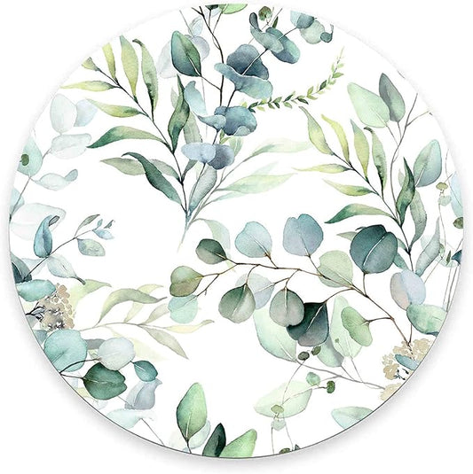 Mouse Pad, Cute Mousepad with Design, Round Grass Leaves Mat, Small Non-Slip by Armanza