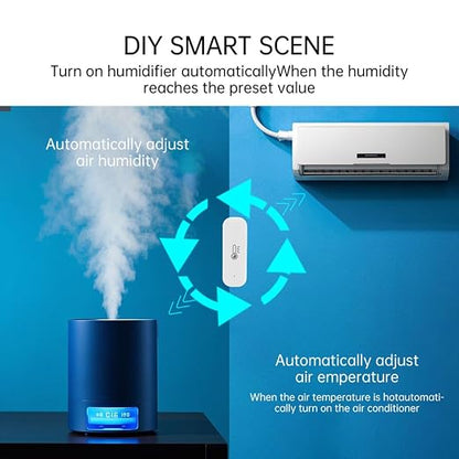 Smart Temperature Humidity Sensor, Tuya WiFi Hygrometer Indoor Monitor - Image 2