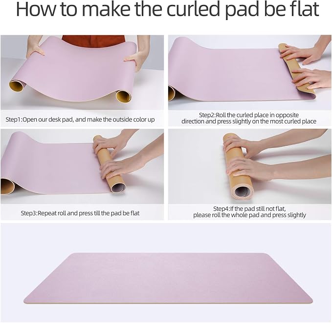 YSAGi Desk Mat, Desk Pad, 35.4" x 17" Laptop Leather Desk Pad Protector - Image 8