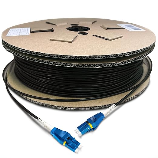 200 Meters Uniboot LC to LC Outdoor Armored Fiber Patch Cable, Low Friction by Bangun
