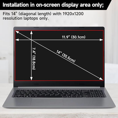 14 Inch 1920x1200 Aspect Ratio Laptop Privacy Screen Filter, Anti Blue Light - Image 6
