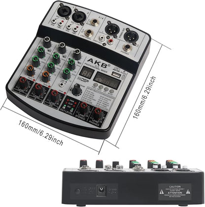 Dj Mixers 4 Channel Audio Mixer Sound Board - Image 2