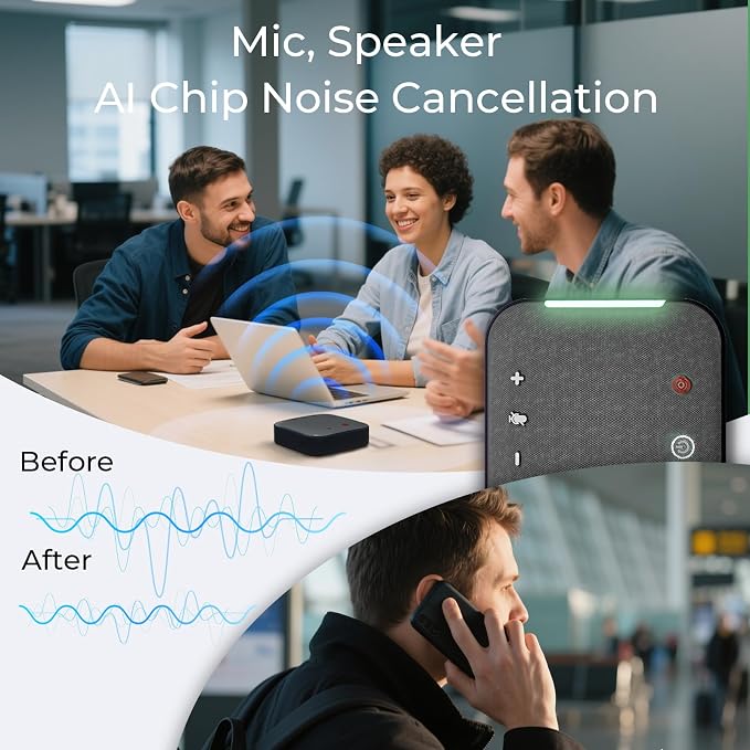 Conference Speaker and Microphone, USB C & Bluetooth Speakerphone - Image 3
