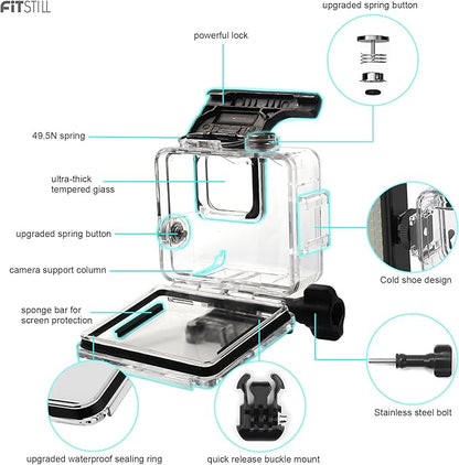 FitStill 196FT/60M Underwater Waterproof Diving Housing Compatible - Image 5