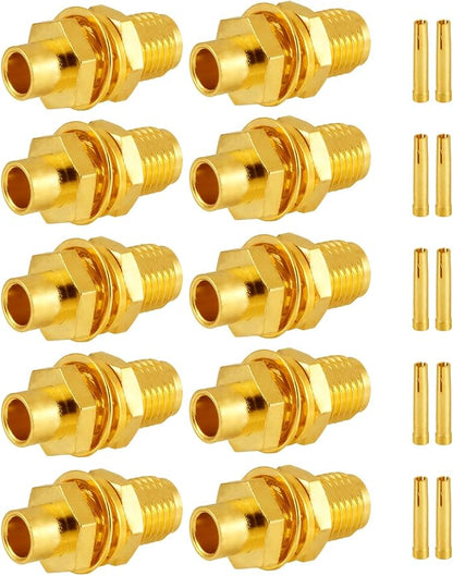 10 PCS SMA Connectors SMA Female Bulkhead Solder Connector - Image 4