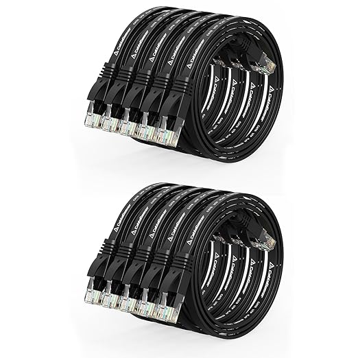 Cat 6 Ethernet Cable 1.5ft Flat Internet Network Cables by CableGeeker