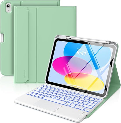 MoKo Touch Keyboard Case for iPad 11th Generation 11 inch 2025, iPad 10th by MoKo