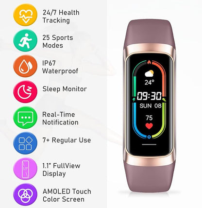 Fitness Tracker with 24/7Heart Rate, Blood Pressure, Sleep Tracking, Activity - Image 7