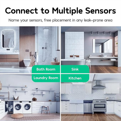 Winees WiFi Water Leak Detector, 3 Pack Water Sensors, Easy Set Up, 100M - Image 4