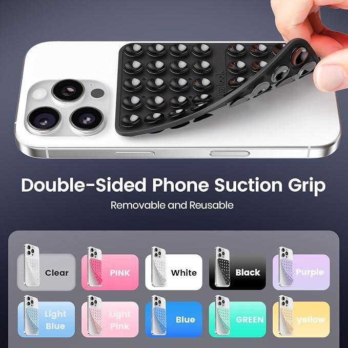 Klearlook 4Pack Silicone Suction Cup Phone Case Mount Double Sided, Sticky - Image 4