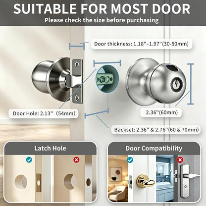 Fingerprint Door Lock, Self-Learning Biometric Smart Door Knob | 4 Modes - Image 9