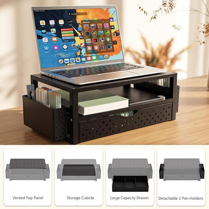 WALI Monitor Stand Riser with Drawer and 2 Pen Holders, Desk Organizers and - Image 7