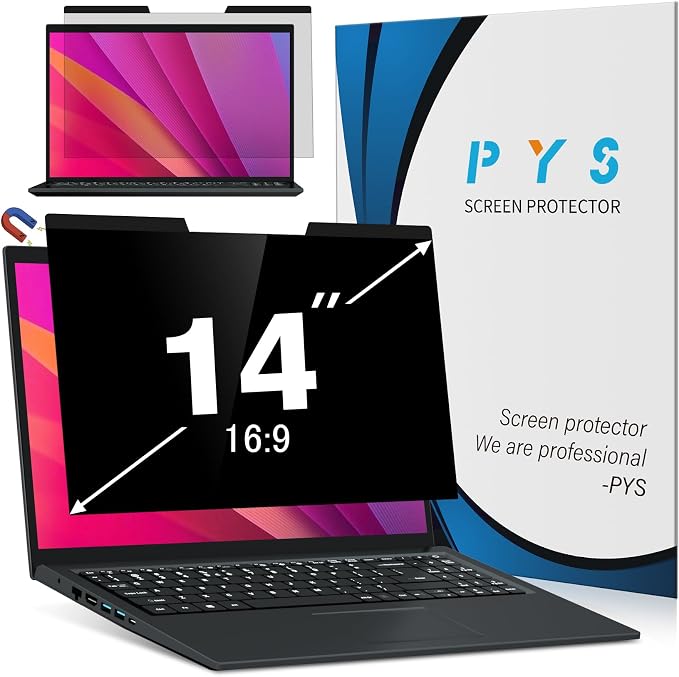 PYS Magnetic Laptop Privacy Screen 14 Inch by PYS