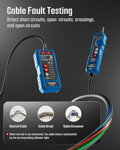 TESMEN TLP-900AR Network Cable Tester, Continuity, RJ11 RJ45, - Image 5