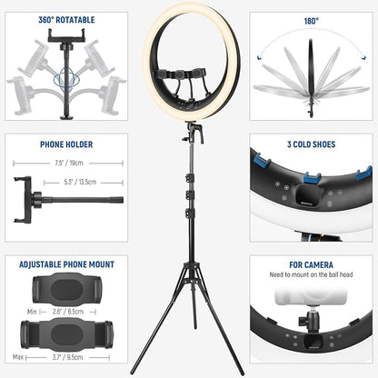 NEEWER RP19H 19" Ring Light - Image 7