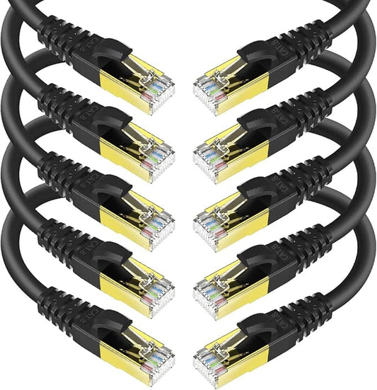 CAT 8 Ethernet Cable Shielded SFTP Internet Network Patch Cord, Heavy Duty High by KASIMO