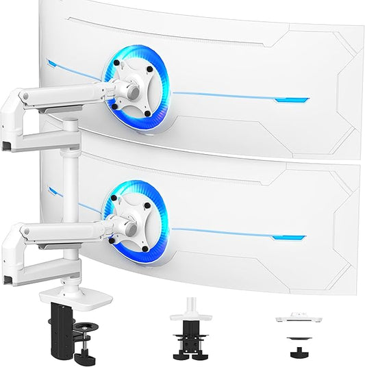 Dual Monitor Mount, Holds Screens up to 40 Inches and 25 lbs, Fully Adjustable by Ergounion